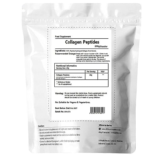250g UKHealthHouse Collagen Powder, Bovine Collagen Peptides Powder UKHealthHouseBuy Supplements Australia