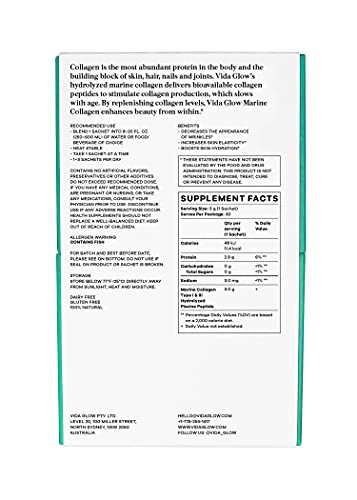 Vida Glow Marine Collagen Powder Sachets Original Vida GlowBuy Supplements Australia