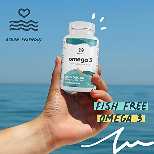 Omvits Vegan Omega 3 DHA from Algae Oil 1000mg - 60 Softgel Capsules with Vitamin E OmvitsBuy Supplements Australia