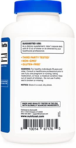 Nutricost Inositol Capsules 500mg, 240 Capsules - Veggie Capsules, Non-GMO, Gluten NutricostBuy Supplements Australia