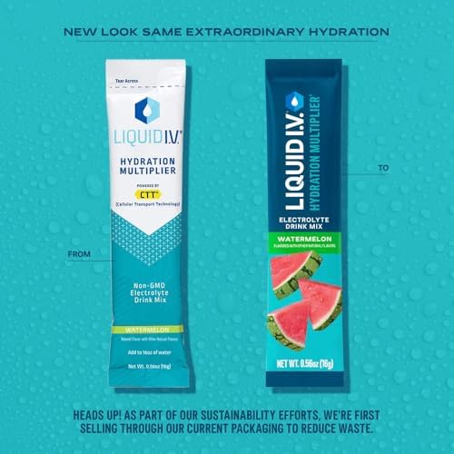 Liquid I.V.® Hydration Multiplier® - Watermelon | Electrolyte Powder Drink Mix | 1 Pack (16 Servings) Liquid I.V.Buy Supplements Australia