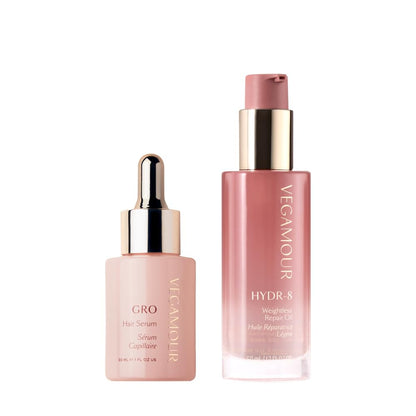 Vegamour GRO and Shine Kit Includes GRO Hair Serum & HYDR-8 Weightless Repair Oil for Fine or Thinning Hair VEGAMOURBuy Supplements Australia