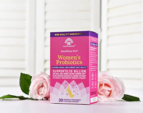 NutriCelebrity NutriFlora-Pro Probiotics for Women - Support Vaginal, Urinary Health (UTI) NutricelebrityBuy Supplements Australia