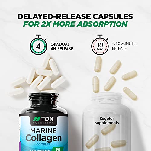 Marine Collagen Capsules 1400mg with Hyaluronic Acid, High Strength Collagen Supplement TDNBuy Supplements Australia