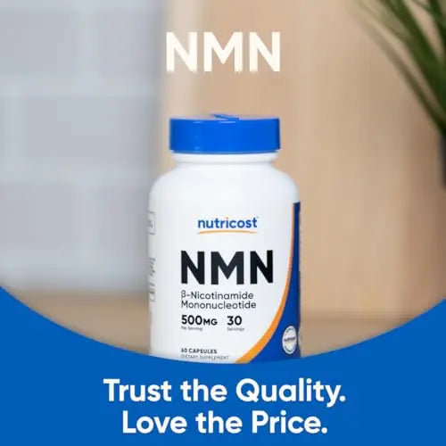 Nutricost NMN (Nicotinamide Mononucleotide) 500mg, 60 Capsules - Vegetarian Friendly, 30 Servings, Gluten Free, GMO Free NutricostBuy Supplements Australia
