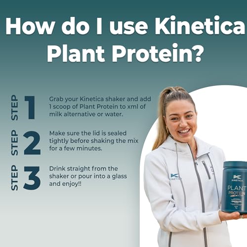 Kinetica Vanilla Flavour Plant Protein 1kg | Blend of Pea and Rice Protein | Vegan KineticaBuy Supplements Australia