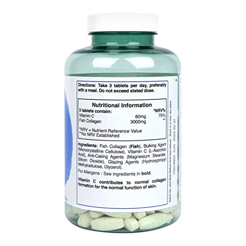 Holland & Barrett Marine Collagen with Vitamin C 3000mg 180 Tablets Holland & BarrettBuy Supplements Australia