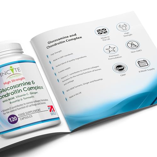 Glucosamine and Chondroitin High Strength Complex with MSM, Vitamin C, Ginge Incite NutritionBuy Supplements Australia