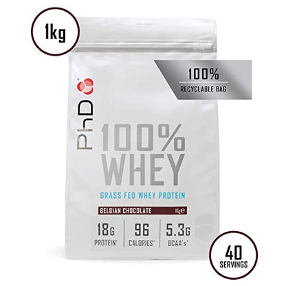 PhD Nutrition 100 Percent Whey, Grass Fed Whey, Lean Muscle Protein Powder PhDBuy Supplements Australia