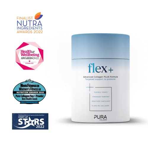 Pura Collagen Powdered Supplement Flex+, 10,000 mg Hydrolysed Peptides, Vitamin C & Manganese Pura CollagenBuy Supplements Australia