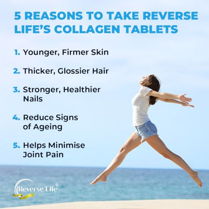 Reverse Life Powerful Marine Collagen Tablets 1800mg with Vitamin C & Vitamin D3 + Magnesium Reverse LifeBuy Supplements Australia