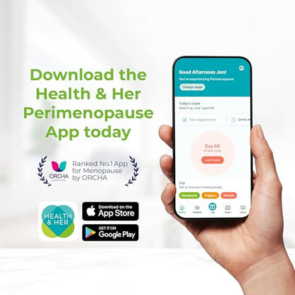 Health & Her Menopause Supplements for Women - Multi-Nutrient Support, Menopause Vitamins for Energy, Bones, Muscles, Skin & Hair, Vegan, Gluten-Free, Non GMO (60ct - 1 Month) Health and HerBuy Supplements Australia