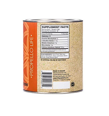 Propello Life Pre-Workout Drink Mix, West Coast Citrus, 450g