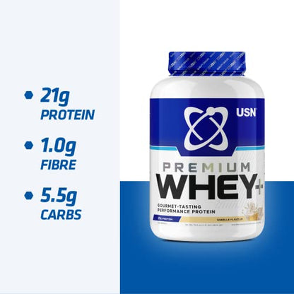 USN Whey+ Strawberry Protein Powder 2kg - Muscle Building & Recovery Protein Shakes USNBuy Supplements Australia