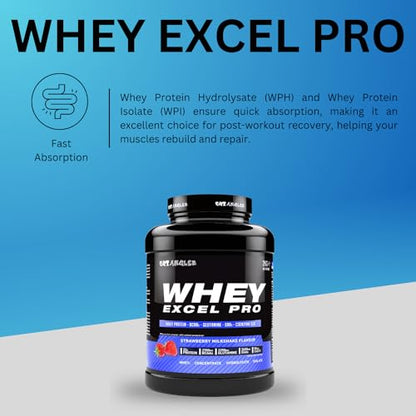 Out Angled Whey Excel Pro Whey Protein Powder Vanilla Flavour, 2kg, 66 Servings, High Protein Powder OUT ANGLEDBuy Supplements Australia