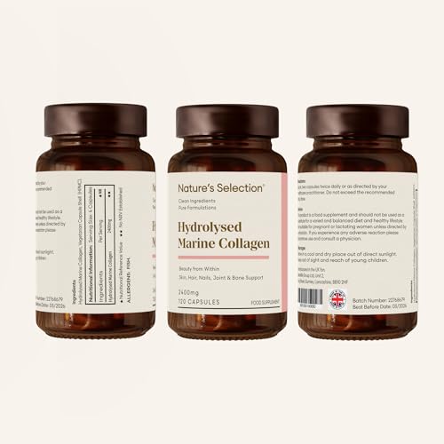 Pure Hydrolysed Marine Collagen Capsules 2400mg - Collagen Tablets High Strength Collagen Nature's SelectionBuy Supplements Australia