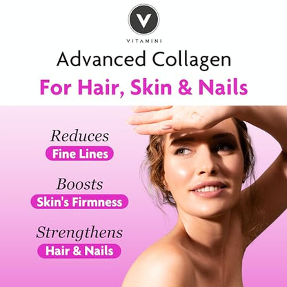 Premium Collagen Supplements for Women - High Strength Marine Collagen with Hyaluronic Acid, Biotin, Vitamin C & E V VitaminiBuy Supplements Australia