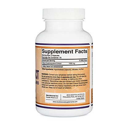 Cissus Quadrangularis Super Extract, 150 Capsules, Manufactured in The USA, Dietary Double Wood SupplementsBuy Supplements Australia