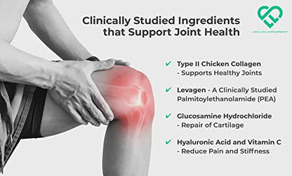 Love Life Supplements Joint Support with Levagen® (Palmitoylethanolamide) + UC-II® LOVE LIFE SUPPLEMENTSBuy Supplements Australia