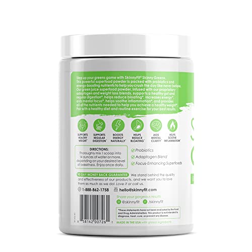 SkinnyFit Mango Splash Skinny Greens, Green Juice Superfood Powder, Natural Energy SkinnyFitBuy Supplements Australia