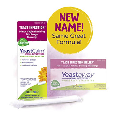 Boiron YeastCalm Homeopathic Suppositories for Yeast Infections, Burning, Discharge BoironBuy Supplements Australia