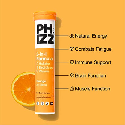 Phizz Electrolytes, Multivitamin & Hydration Tablets - 20 Effervescent Rehydration Electroly PhizzBuy Supplements Australia