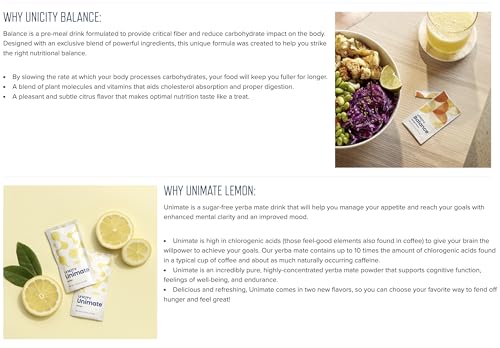 Unicity Feel Great System - Balance 60 Pack & Great Tasting Lemon Unimate UnicityBuy Supplements Australia
