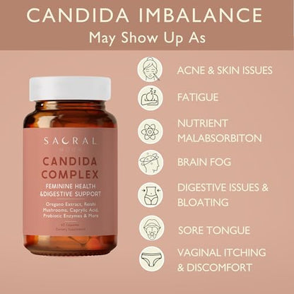 SACRALMOON Candida Cleanse - 8 Cleansing Ingredients for Digestive Support and Feminine Care SACRALMOONBuy Supplements Australia