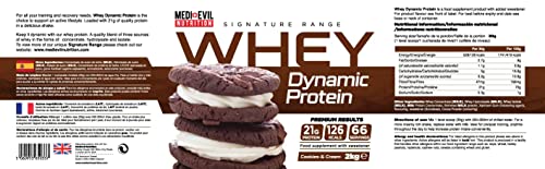 Medi-Evil Nutrition Whey Dynamic Protein, Cookies and Cream Flavour, 2kg, 66 Servings Medi-Evil NutritionBuy Supplements Australia