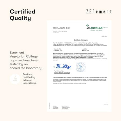 Vegetarian Collagen, from Organic Eggshell Membrane, 120 Capsules | with Glucosamine, Chondroitin, Hyaluronic Acid and Plant Extracts ZenementBuy Supplements Australia