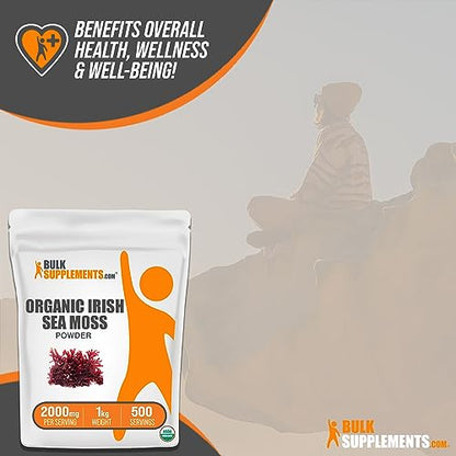 BULKSUPPLEMENTS.COM Organic Irish Sea Moss Powder - Sea Moss Supplement BULKSUPPLEMENTS.COMBuy Supplements Australia