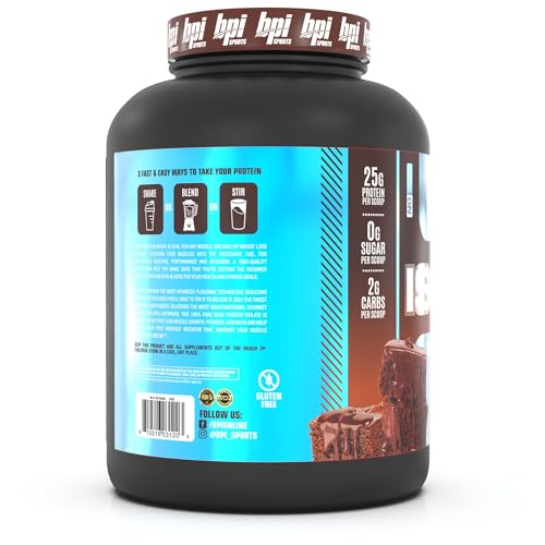 BPI Sports ISO HD Isolate Protein Chocolate Brownie - 69 Servings, 5.4 pounds BPI SportsBuy Supplements Australia