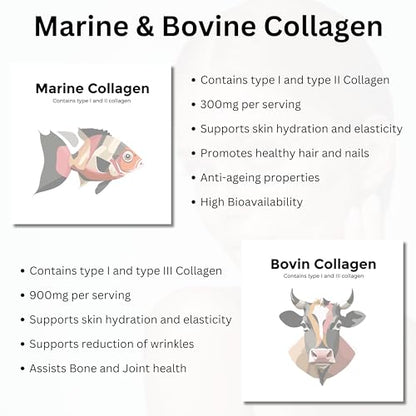 Re-Coll 1200mg Collagen Capsules - High Strength Supplement with Hyaluronic Acid - for Hair Skin Re-CollBuy Supplements Australia