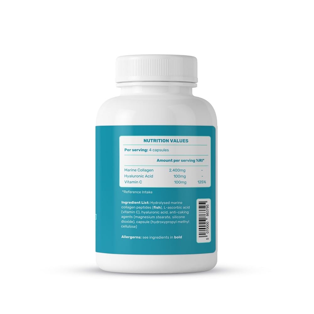 TRUE MARINE Collagen Capsules - 2,400mg of Marine Collagen with Hyaluronic Acid & Vitamin C - Skin, Hair, Nails & Joint Support TRUE MARINEBuy Supplements Australia