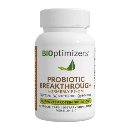 BIOptimizers Probiotic Breakthrough – Lactobacillus Plantarum OM Probiotics & Prebiotics Health Supplement for Gut, Digestive & Immune Support Probiotics for Women Men Elderly– 30 Vegan Capsules BIOptimizersBuy Supplements Australia