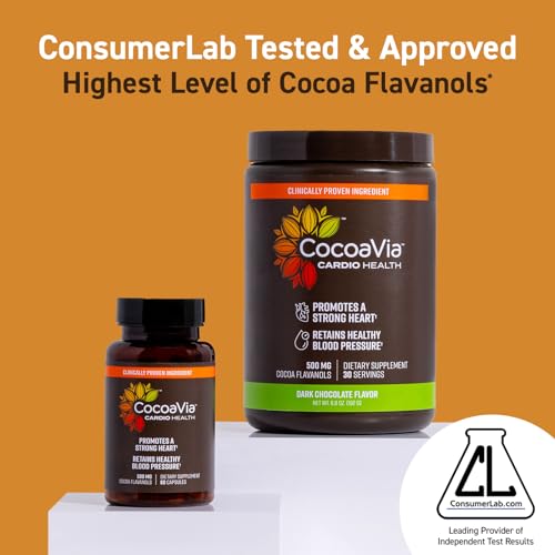 CocoaVia Cardio Health Cocoa Powder, 60 Servings, 500mg Cocoa Flavanols CocoaViaBuy Supplements Australia
