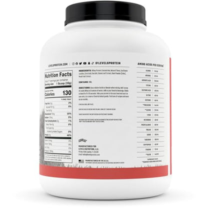Levels Grass Fed 100% Whey Protein, No Hormones, Strawberry, 5LB Levels NutritionBuy Supplements Australia