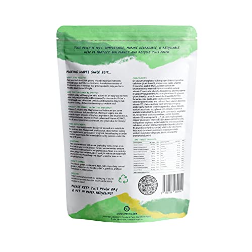 Vegan Multivitamins & Minerals - With High Strength Vitamin B12, D3, K2 & Iron OmvitsBuy Supplements Australia