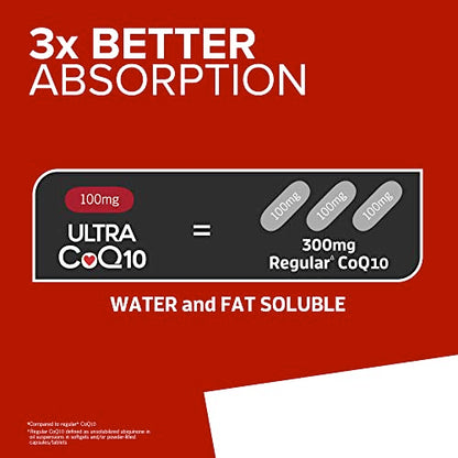 Qunol Ultra CoQ10 100mg Softgels- 3X Better Absorption Coenzyme Q10 Supplements QunolBuy Supplements Australia