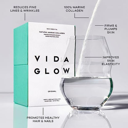 Vida Glow - Natural Hydrolysed Marine Collagen Sachets | Promotes Glowing Skin + Smooths Fine Lines Vida GlowBuy Supplements Australia