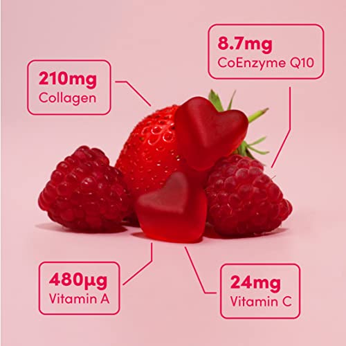 Collagen Peptides CoQ10 Vitamin Gummies. Vitamins A C Supplement, Biotin. Supports Collegen SOLVBuy Supplements Australia