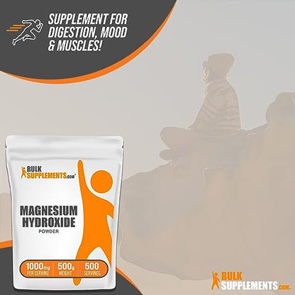 BulkSupplements.com Magnesium Hydroxide Powder - Magnesium Supplement BULKSUPPLEMENTS.COMBuy Supplements Australia