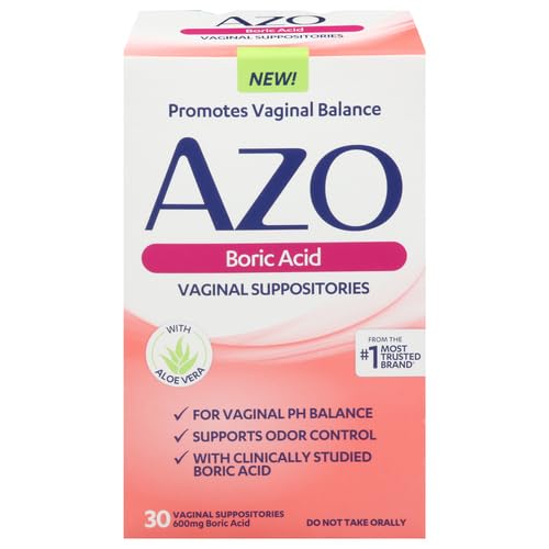AZO Boric Acid Vaginal Suppositories, Helps Support Odor Control and Balance Vaginal PH AZOBuy Supplements Australia