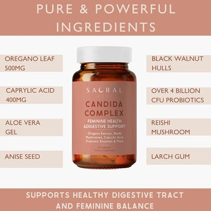 SACRALMOON Candida Cleanse - 8 Cleansing Ingredients for Digestive Support and Feminine Care SACRALMOONBuy Supplements Australia