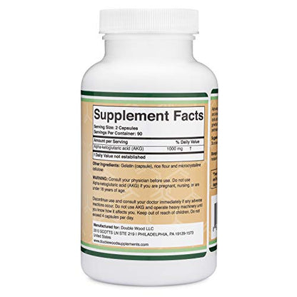 AKG Supplement (Alpha Ketoglutaric Acid) 1,000mg Per Serving (180 Capsules) Different Double Wood SupplementsBuy Supplements Australia