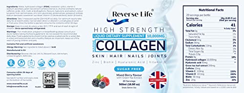 Reverse Life Marine Collagen + Green Tea Liquid Supplement Drink High-Strength 10,000mg Hydrolysed Reverse LifeBuy Supplements Australia