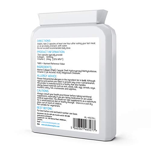 Marine Collagen 600mg 60 Capsules - Highly Bioavailable Naticol® Type 1 swiss bioenergeticsBuy Supplements Australia
