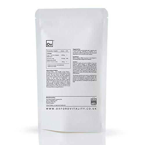 Collagen 450mg, Vitamin C 19.2mg, Hyaluronic Acid 30mg Capsules | Bones & Skin Ov OXFORD VITALITYBuy Supplements Australia