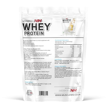 MuscleNh2 Whey Protein Powder Milk Protein, Soy Free, Gluten Free, Naturally Occurring BCAAs MuscleNh2Buy Supplements Australia