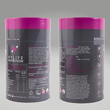 Hylife Nutrition - Organic Protein Powder - Mixed Berry Vegan Protein Powder (450g - 15 Servings) Hylife NutritionBuy Supplements Australia